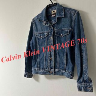 カルバンクライン(Calvin Klein)のVINTAGE 初期　カルバンクライン　デニムジャケット　USA製　1970年代(Gジャン/デニムジャケット)