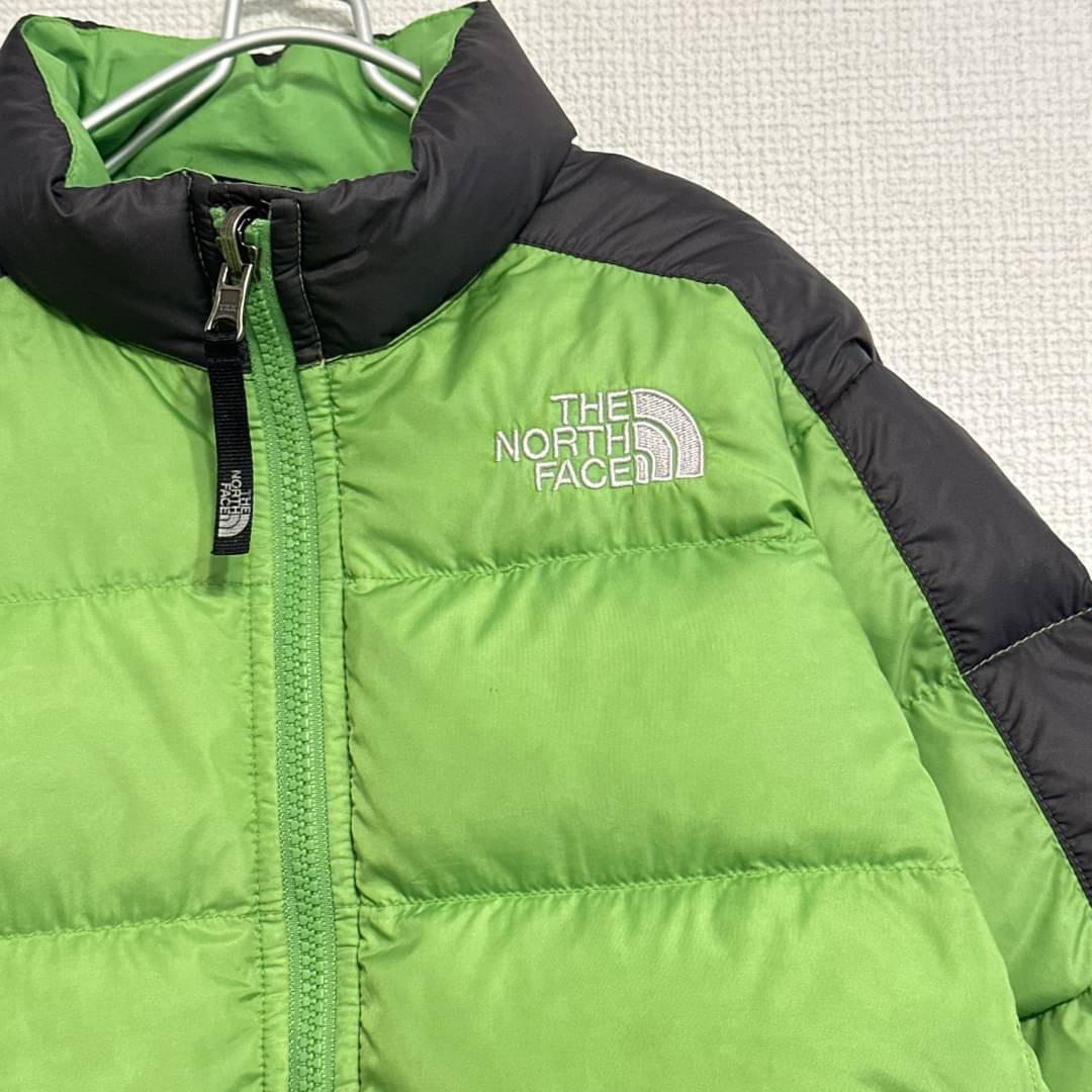 THE NORTH FACE(ザノースフェイス)のノースフェイス　ダウンジャケット　グリーン 130  キッズ　550フィル キッズ/ベビー/マタニティのキッズ服男の子用(90cm~)(ジャケット/上着)の商品写真