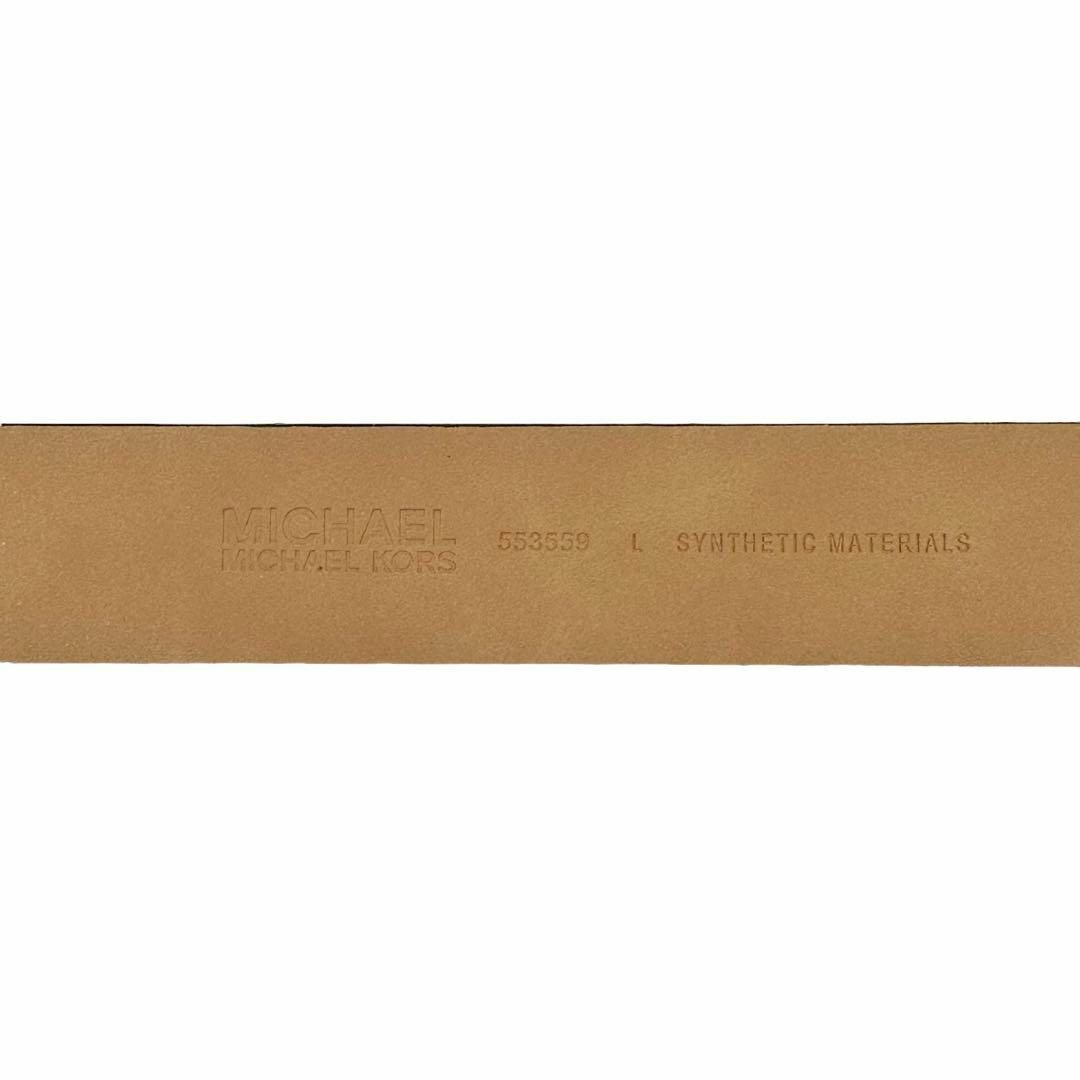 マイケルコース ベルト US L ロゴ刻印 ブラック MK柄 ロゴチャーム 新品