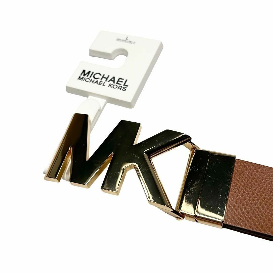 マイケルコース ベルト US L ロゴ刻印 ブラウン MKバックル マイケルコース ベルト US L ロゴ刻印 ブラウン MKバックル