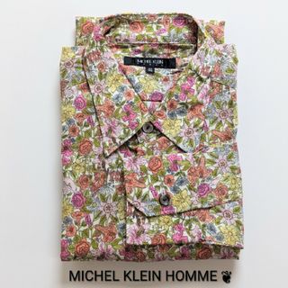 ミッシェルクランオム(MICHEL KLEIN HOMME)のMICHEL KLEIN HOMME ❥ ボタニカル柄長袖シャツ  46(シャツ)