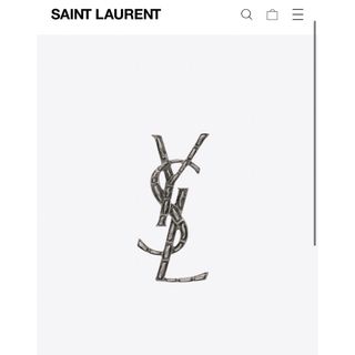 サンローラン(Saint Laurent)のサンローラン  パリ　YSL クロコダイルブローチ　ブラック　定価約8万　希少(ブローチ/コサージュ)