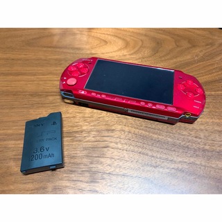 PlayStation Portable - PSP 3000 本体 ラディアントレッド メモリー ...
