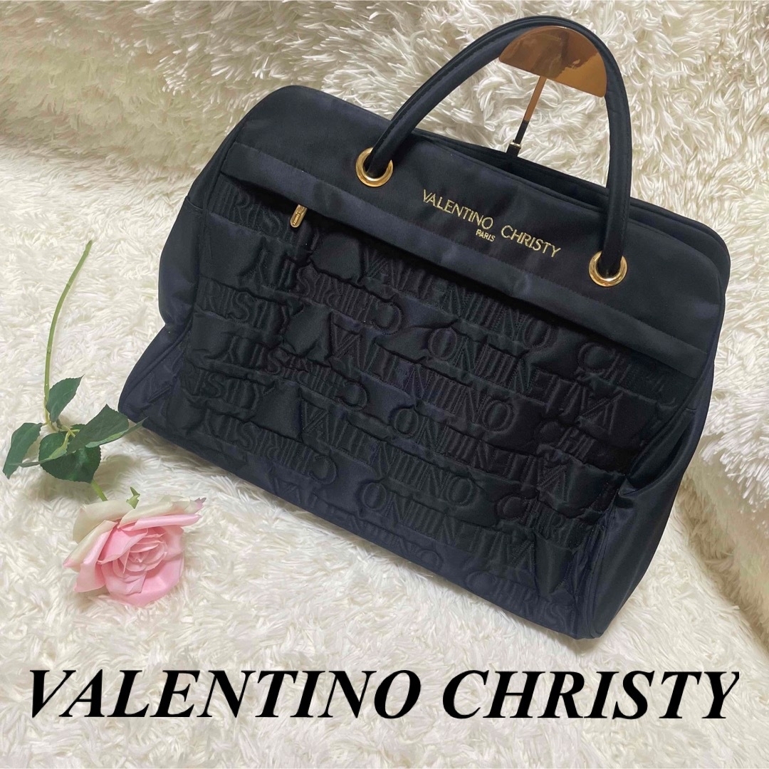 VALENTINO(ヴァレンティノ)のバレンチノクリスティ トートバッグ 黒 ジッパー レディースのバッグ(トートバッグ)の商品写真