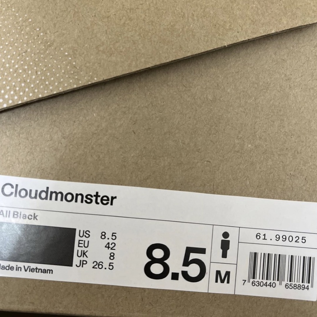 On(オン)のOn Cloudmonster クラウドモンスター Black 26.5cm スポーツ/アウトドアのランニング(シューズ)の商品写真