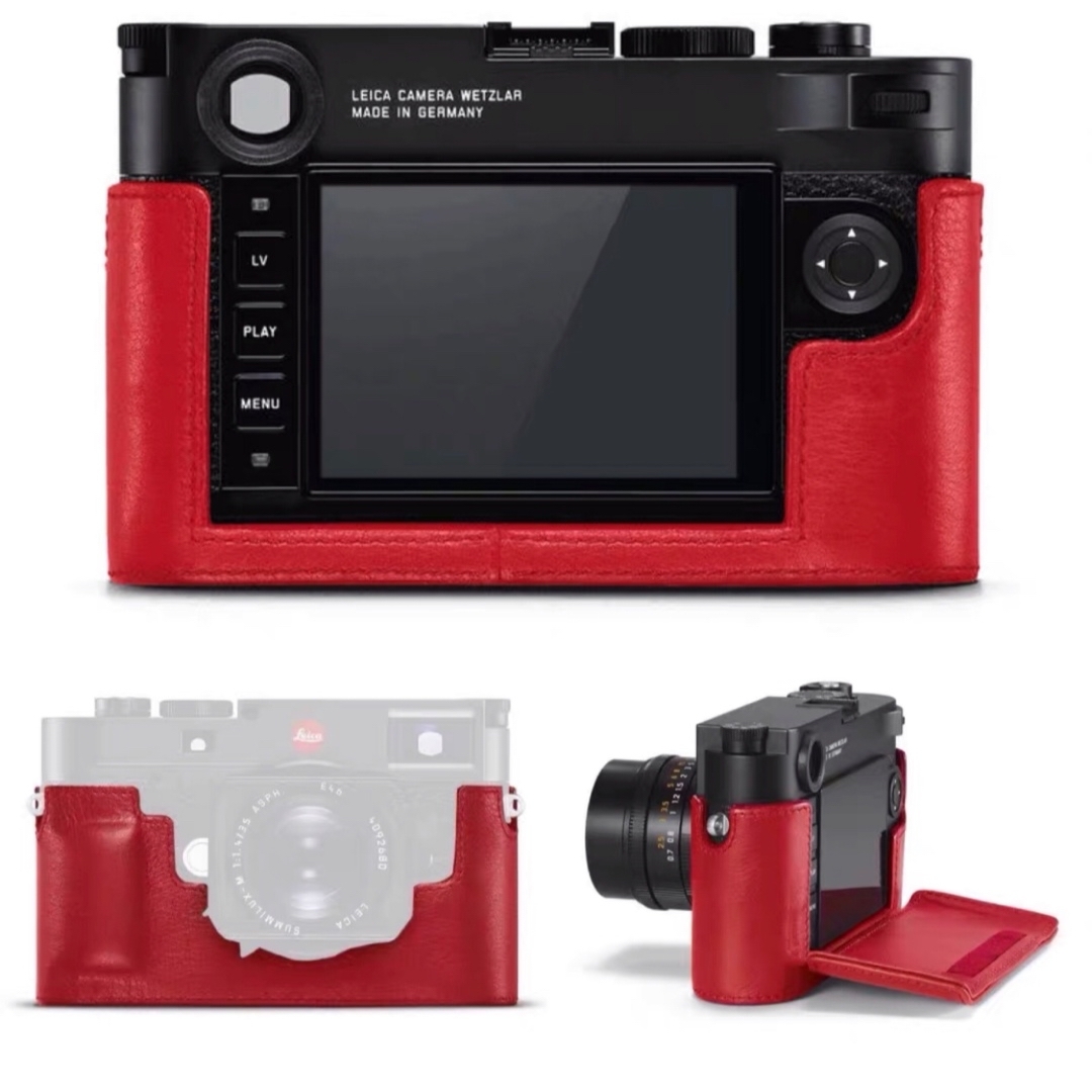 ライカ Leica M10用レザープロテクター　レッド禁煙環境で保管