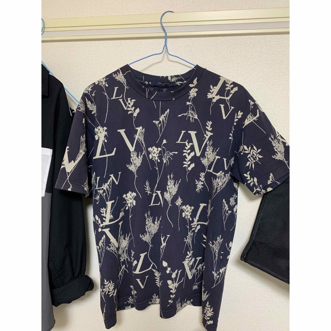 LOUIS VUITTON リーフロゴ総柄半袖TシャツＳ