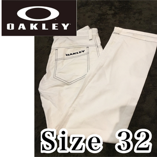 オークリー(Oakley)のオークリー　ゴルフ　パンツ　長ズボン　ホワイト　白　ズボン　ポリエステル(ウエア)