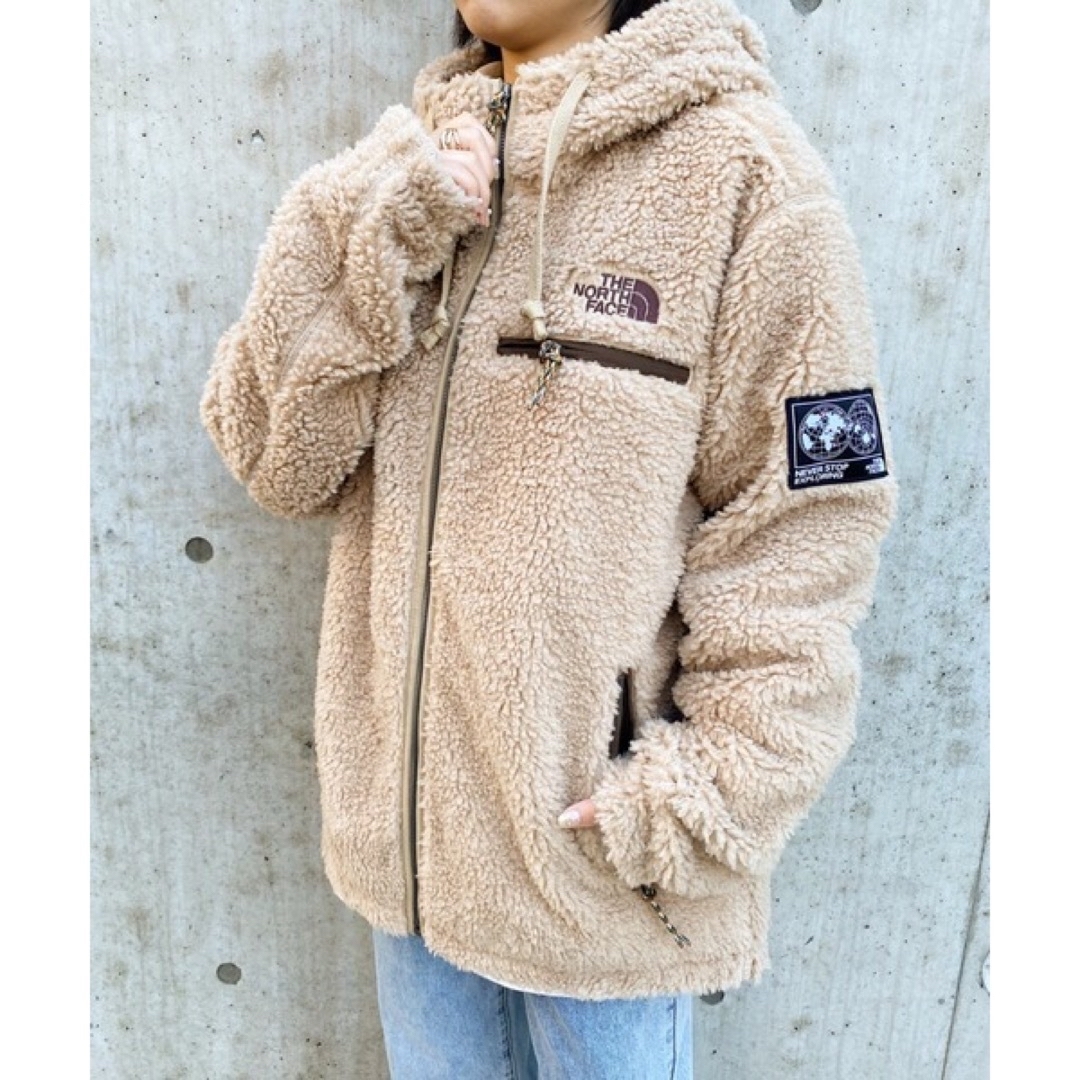 M☆ノースフェイス フリース フード ベージュ 男女兼用 特価♡ ボア
