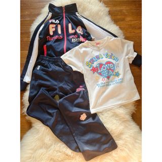 フィラ(FILA)のFILA フィラ キッズ 女の子 140cm ジャージ 上下 セットアップ(Tシャツ/カットソー)