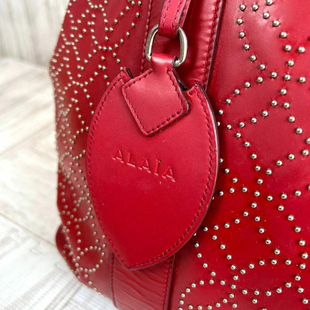 ALAiA アライア ✨ ハンドバッグ トートバッグ スタッズ レザー A4可