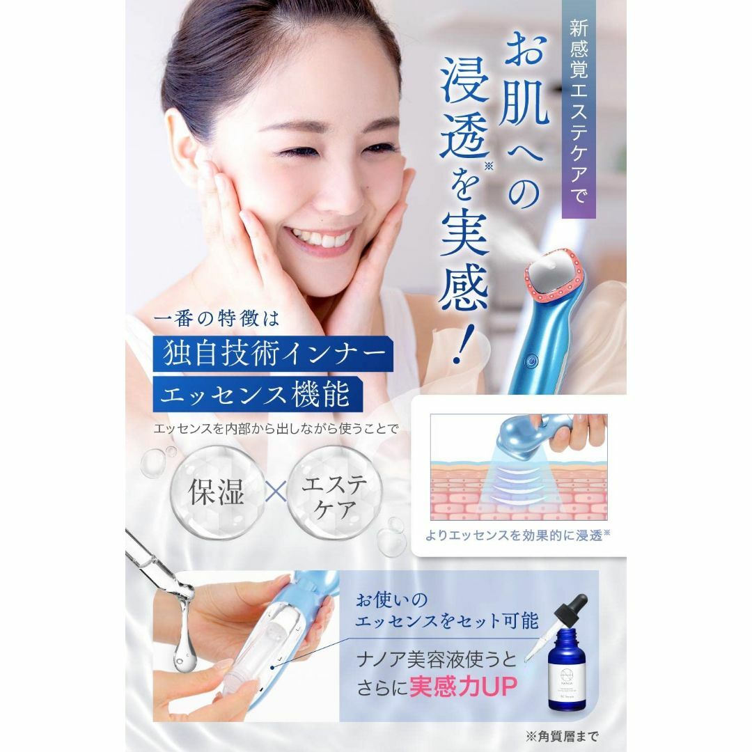 【人気商品】(ナノア)NANOA 超音波美顔器 皮膚科医が大注目の EMS 超音