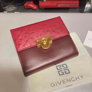 【GIVENCHY】 ジバンシー / オーストリッチ / がま口 折り財布