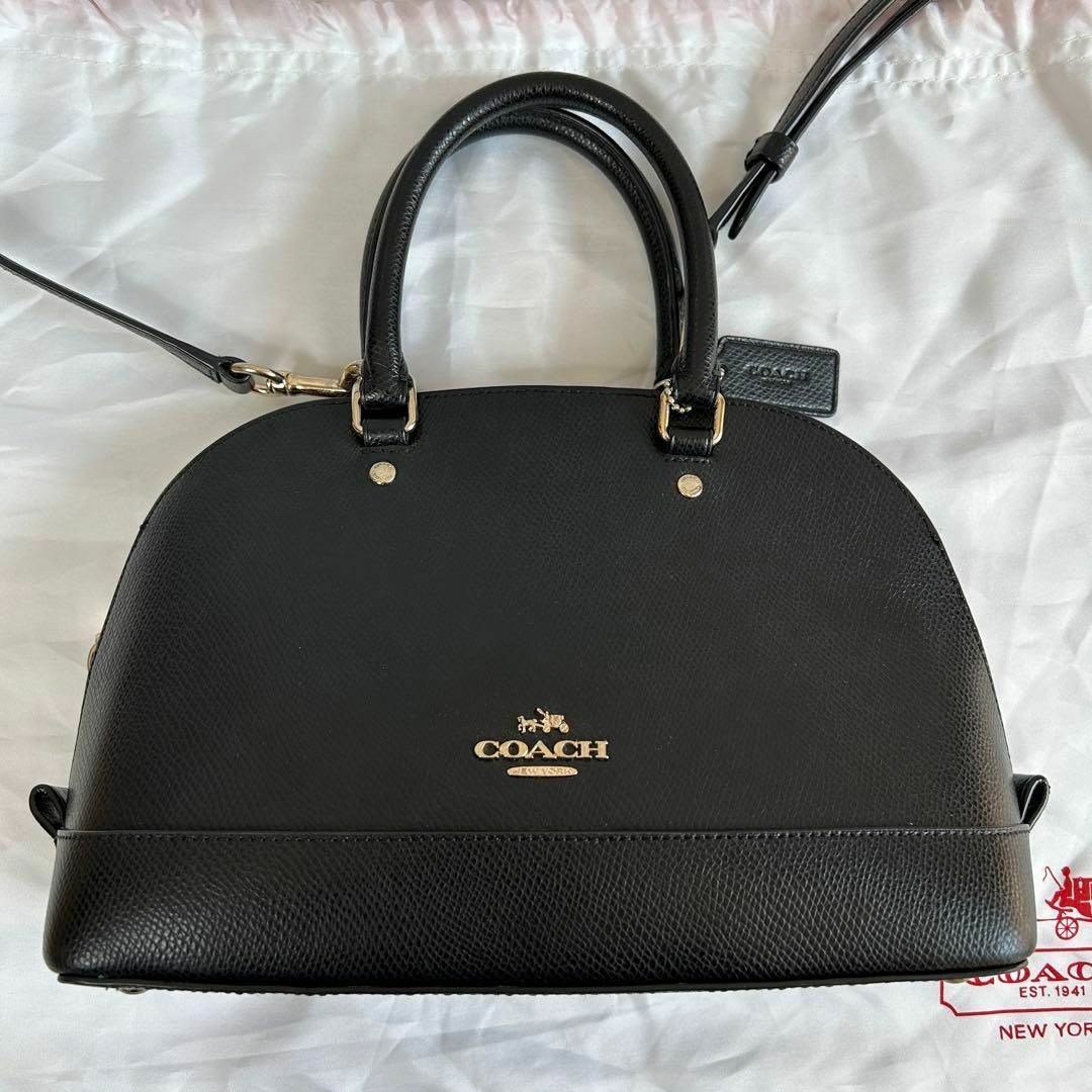 美品 COACH コーチ ✨ 2way バッグ シエラ ドーム型 レザー 黒 1