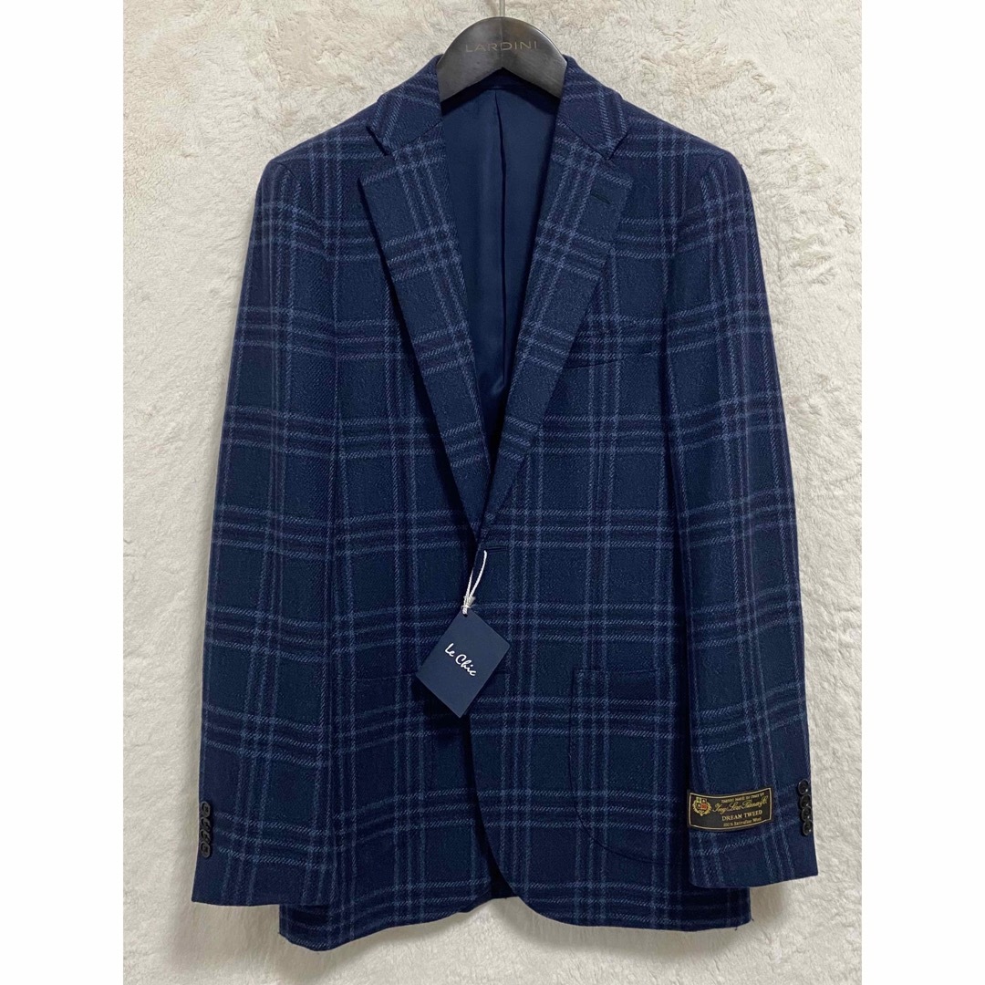 新品】秋冬物 イタリア ロロピアーナ生地 メンズ ジャケット Y6 M 紺系