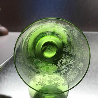 Baccarat - 美しいオールドバカラBACCARATグリーンエリザベート
