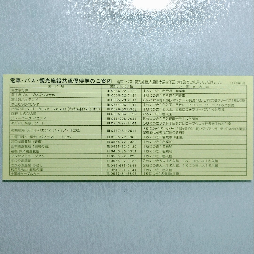 明日発送 富士急行 株主優待 10枚 (富士急ハイランドフリーパス2枚分 ...