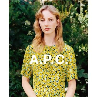 アーペーセー(A.P.C)のA.P.C アーペーセー 花柄 ドレス ワンピース イエロー(ミディアムドレス)