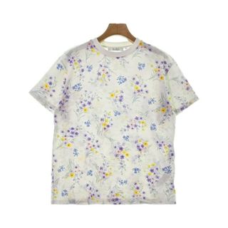 マックスマーラ(Max Mara)のMax Mara マックスマーラ Tシャツ・カットソー S 白x紫x黄等(花柄) 【古着】【中古】(カットソー(半袖/袖なし))