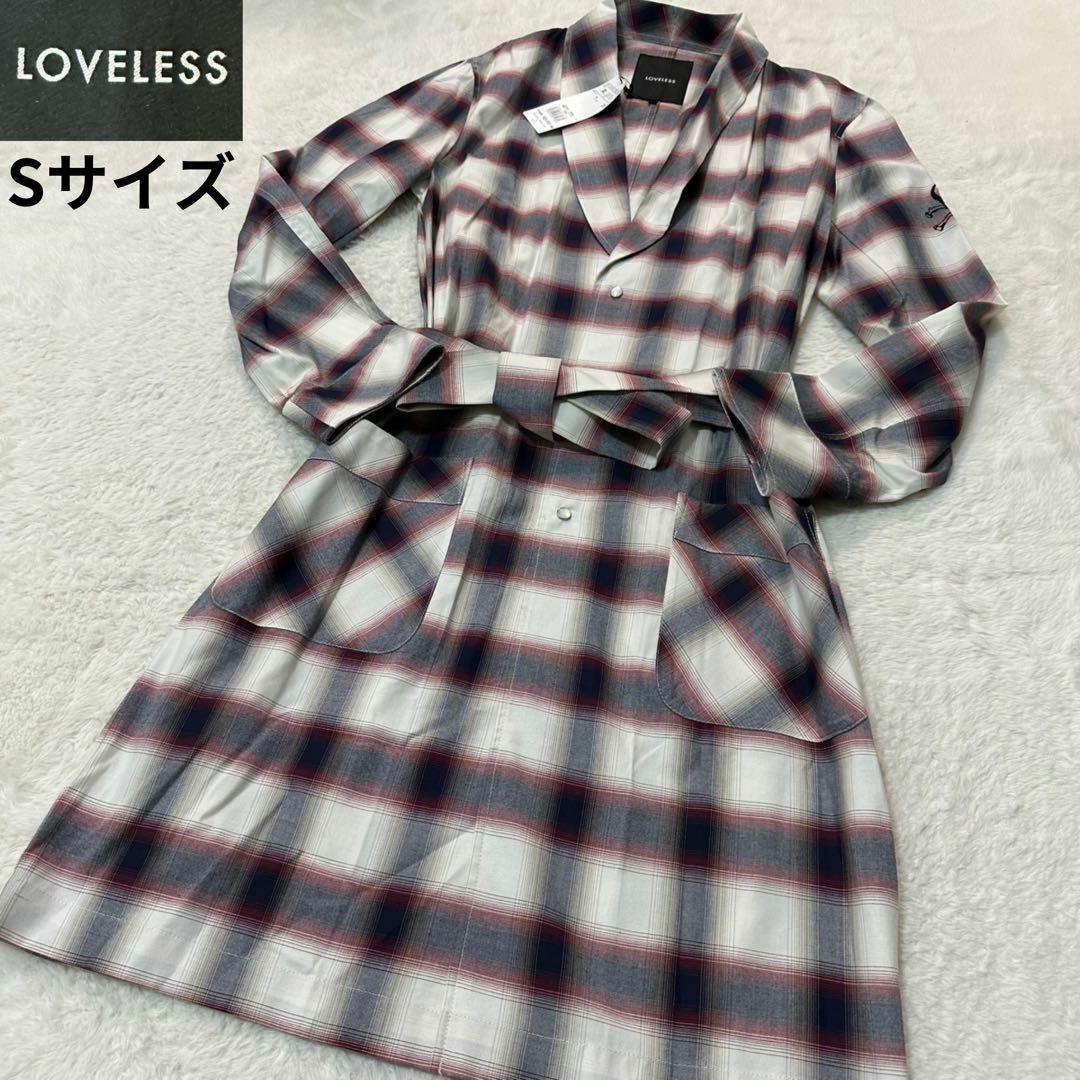 LOVELESS/ラブレス✨新品タグ付未使用 スカル刺繍入 チェック柄 Sサイズ