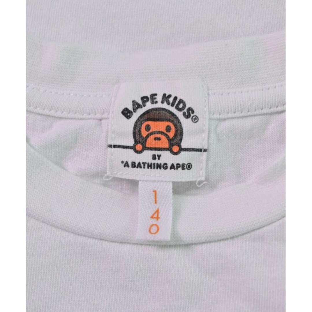 A BATHING APE(アベイシングエイプ)のA BATHING APE アベイシングエイプ Tシャツ・カットソー 140 白 【古着】【中古】 キッズ/ベビー/マタニティのキッズ服女の子用(90cm~)(Tシャツ/カットソー)の商品写真