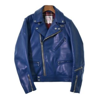 ルイスレザー(Lewis Leathers)のLewis Leathers ルイス・レザー ライダース 38(M位) 青 【古着】【中古】(ライダースジャケット)