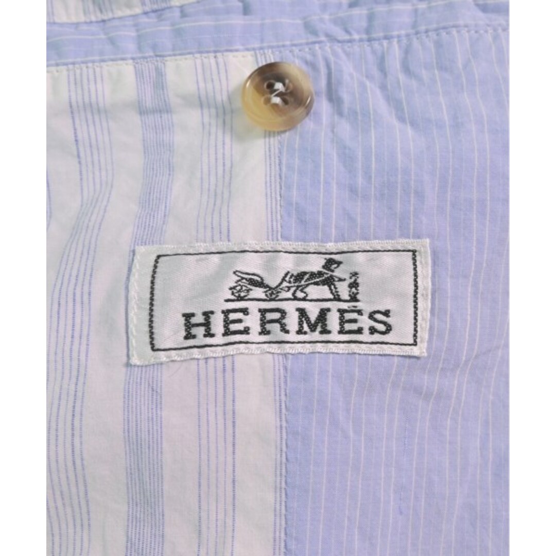 Hermes(エルメス)のHERMES エルメス カジュアルジャケット 48(L位) 白x青(ストライプ) 【古着】【中古】 メンズのジャケット/アウター(テーラードジャケット)の商品写真