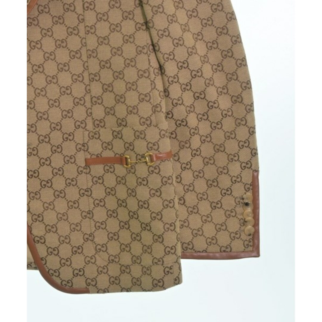 Gucci(グッチ)のGUCCI グッチ テーラードジャケット 46(M位) 茶系(総柄) 【古着】【中古】 メンズのジャケット/アウター(テーラードジャケット)の商品写真