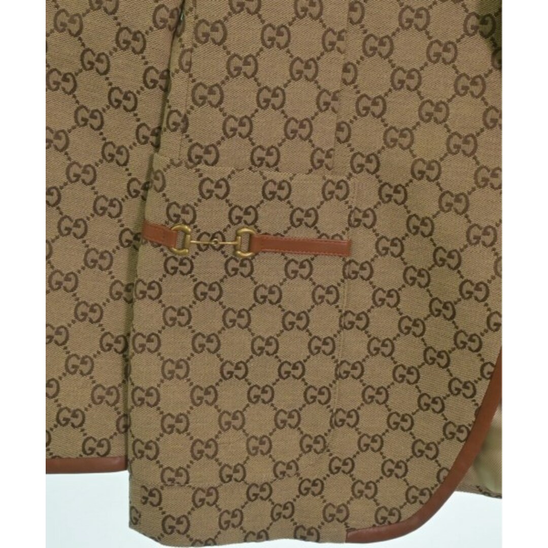 Gucci(グッチ)のGUCCI グッチ テーラードジャケット 46(M位) 茶系(総柄) 【古着】【中古】 メンズのジャケット/アウター(テーラードジャケット)の商品写真