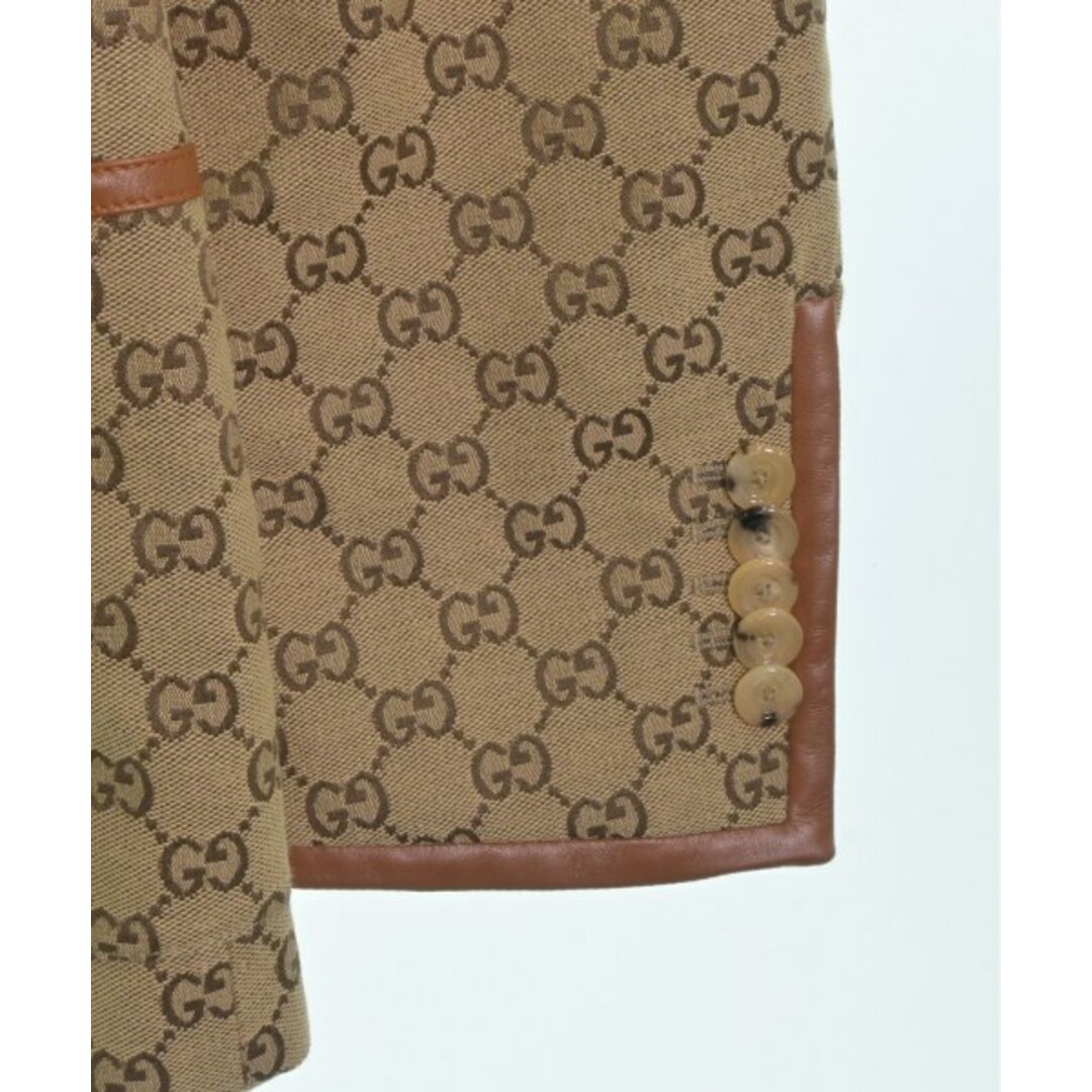 GUCCI - GUCCI グッチ テーラードジャケット 46(M位) 茶系(総柄 GUCCI - GUCCI グッチ テーラードジャケット 46(M位) 茶系(総柄