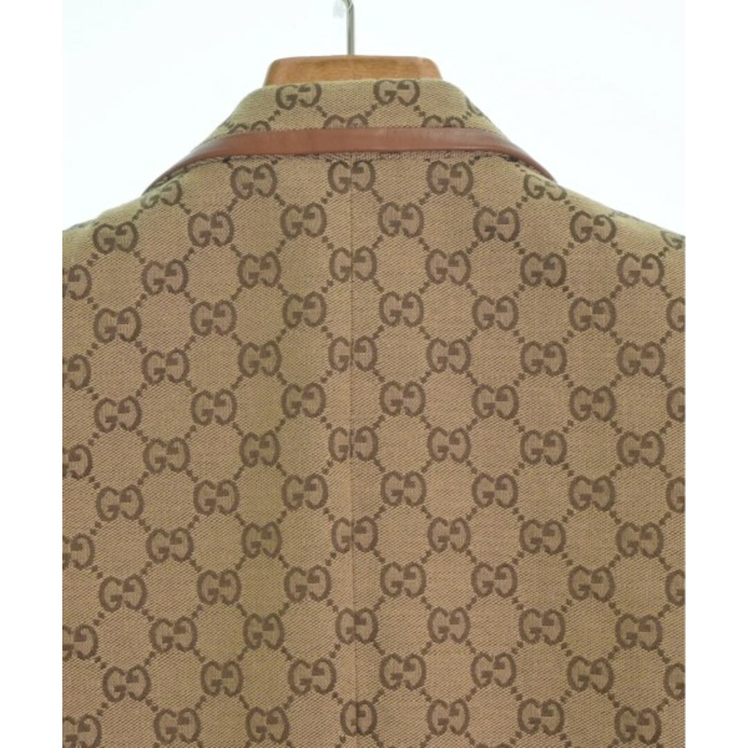 GUCCI - GUCCI グッチ テーラードジャケット 46(M位) 茶系(総柄 GUCCI - GUCCI グッチ テーラードジャケット 46(M位) 茶系(総柄