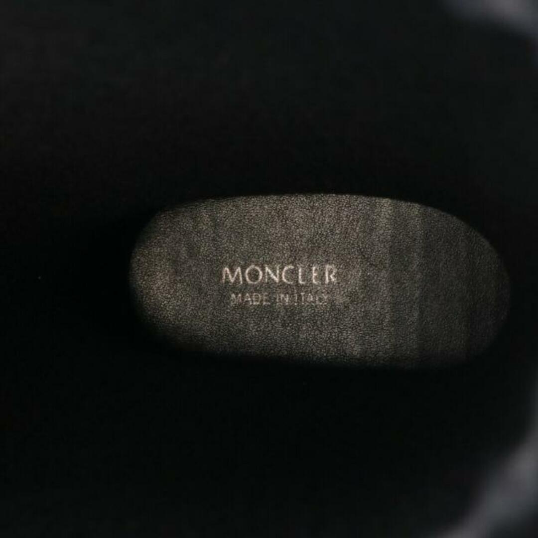 MONCLER(モンクレール)の レインブーツ レインシューズ ラバー レザー ブラック ホワイト レディースの靴/シューズ(レインブーツ/長靴)の商品写真
