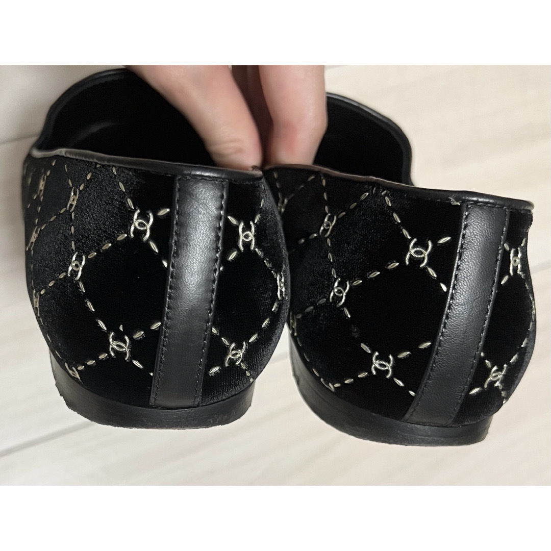 美品 CHANELシャネル モカシンローファー CCステッチ 稀少品 38.5