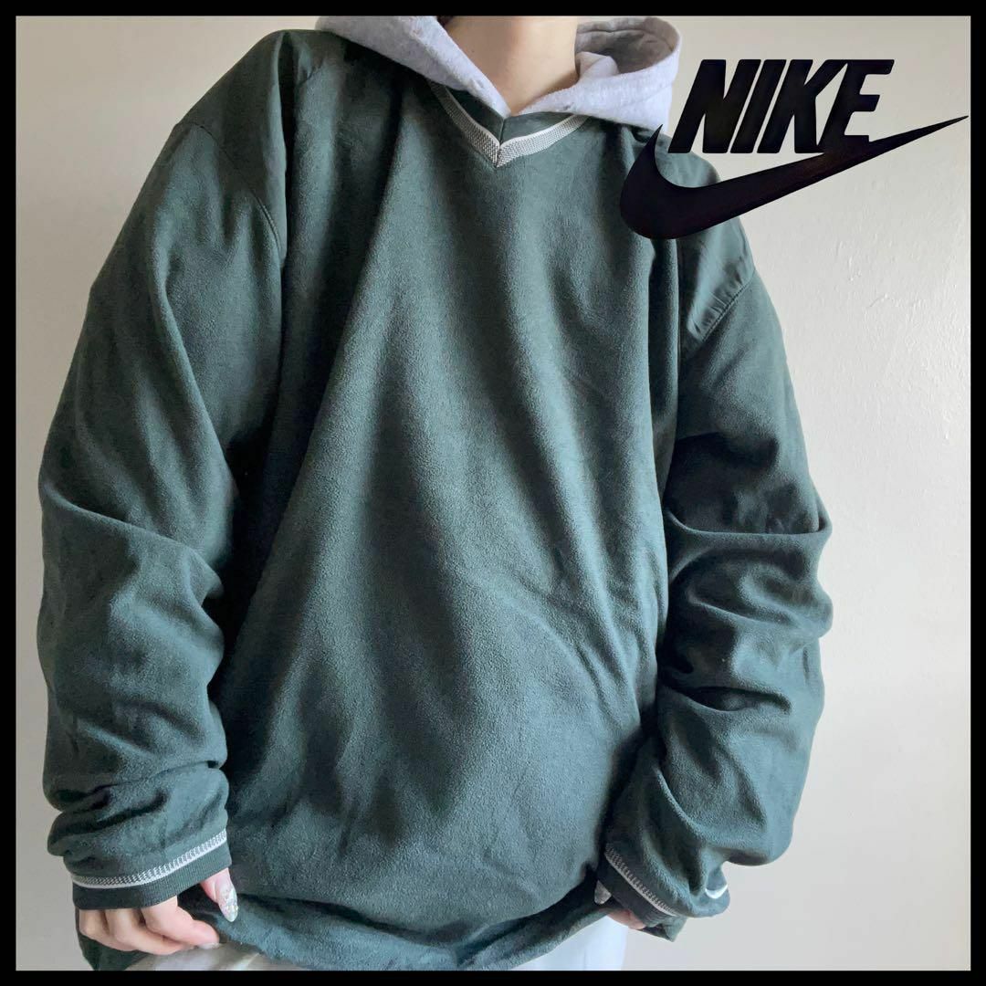 NIKE - 激レア 00s ナイキ フリース プルオーバー 刺繍ロゴ オーバー