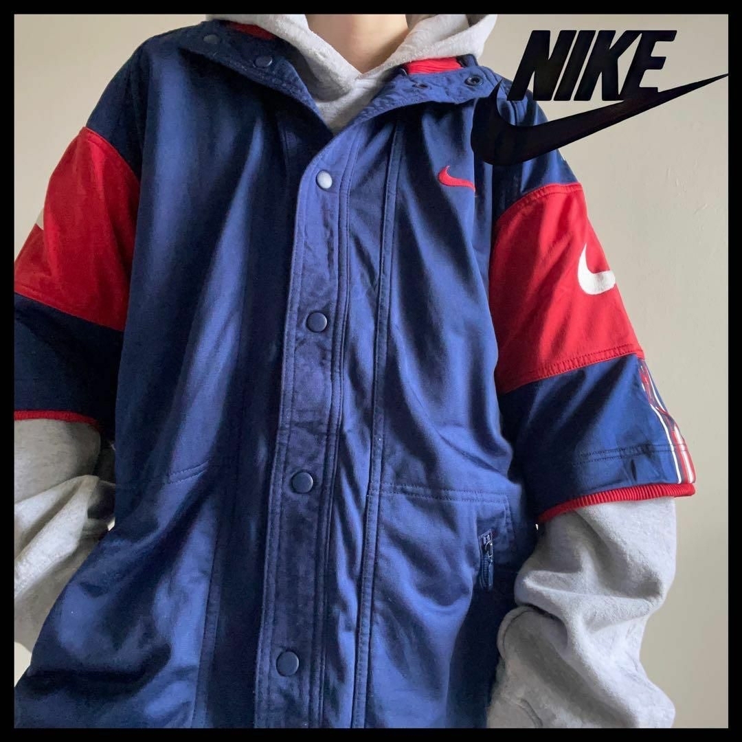 NIKE(ナイキ)の超激レア 90s ナイキ トラックジャケット ゴツロゴ 半袖 オーバーサイズ メンズのジャケット/アウター(その他)の商品写真