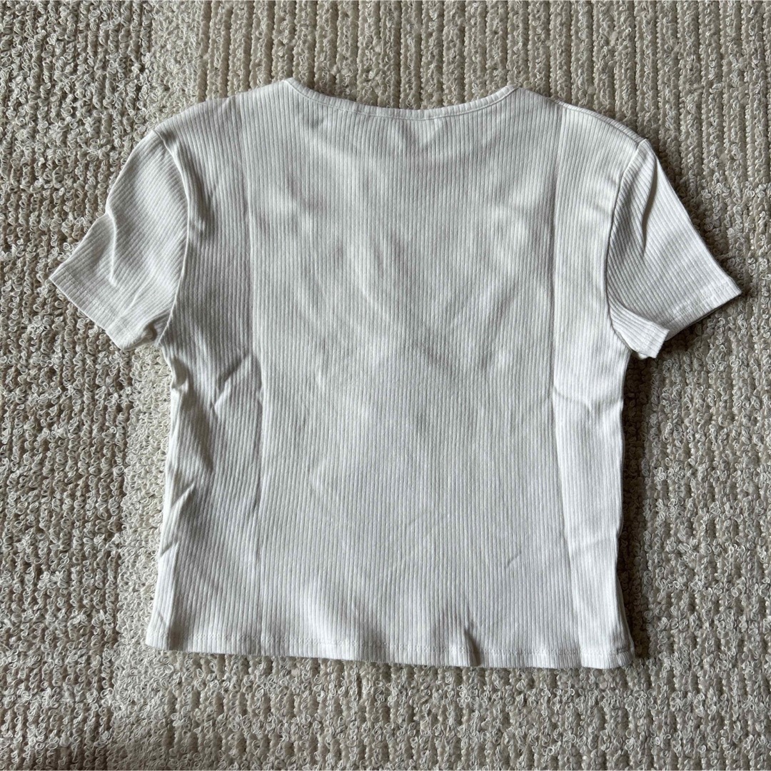 H&M(エイチアンドエム)のh&m kids ミッキーロゴミニTシャツ 150 160 キッズ/ベビー/マタニティのキッズ服女の子用(90cm~)(Tシャツ/カットソー)の商品写真