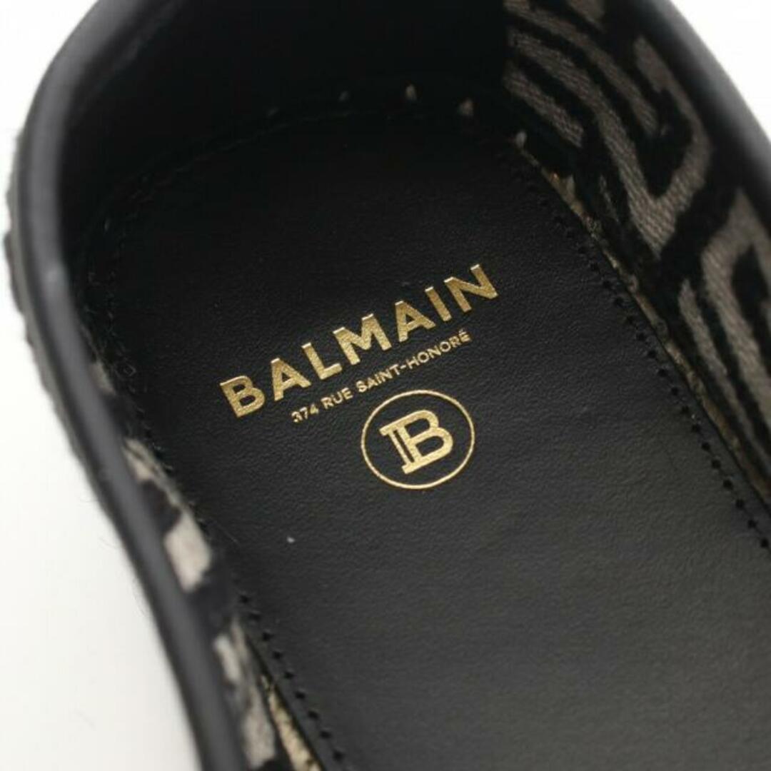 BALMAIN(バルマン)のAlex ジャカードモノグラム エスパドリーユ スリッポン ファブリック ブラック アイボリー レディースの靴/シューズ(スリッポン/モカシン)の商品写真