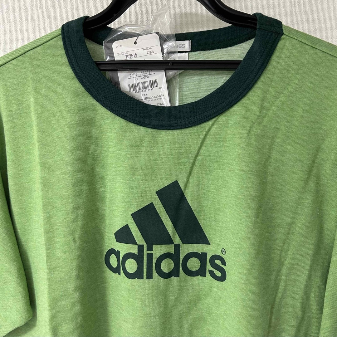 adidas(アディダス)の新品　トレンド品　adidas Y2KリンガーTシャツ　グリーンXL ビッグ メンズのトップス(Tシャツ/カットソー(半袖/袖なし))の商品写真