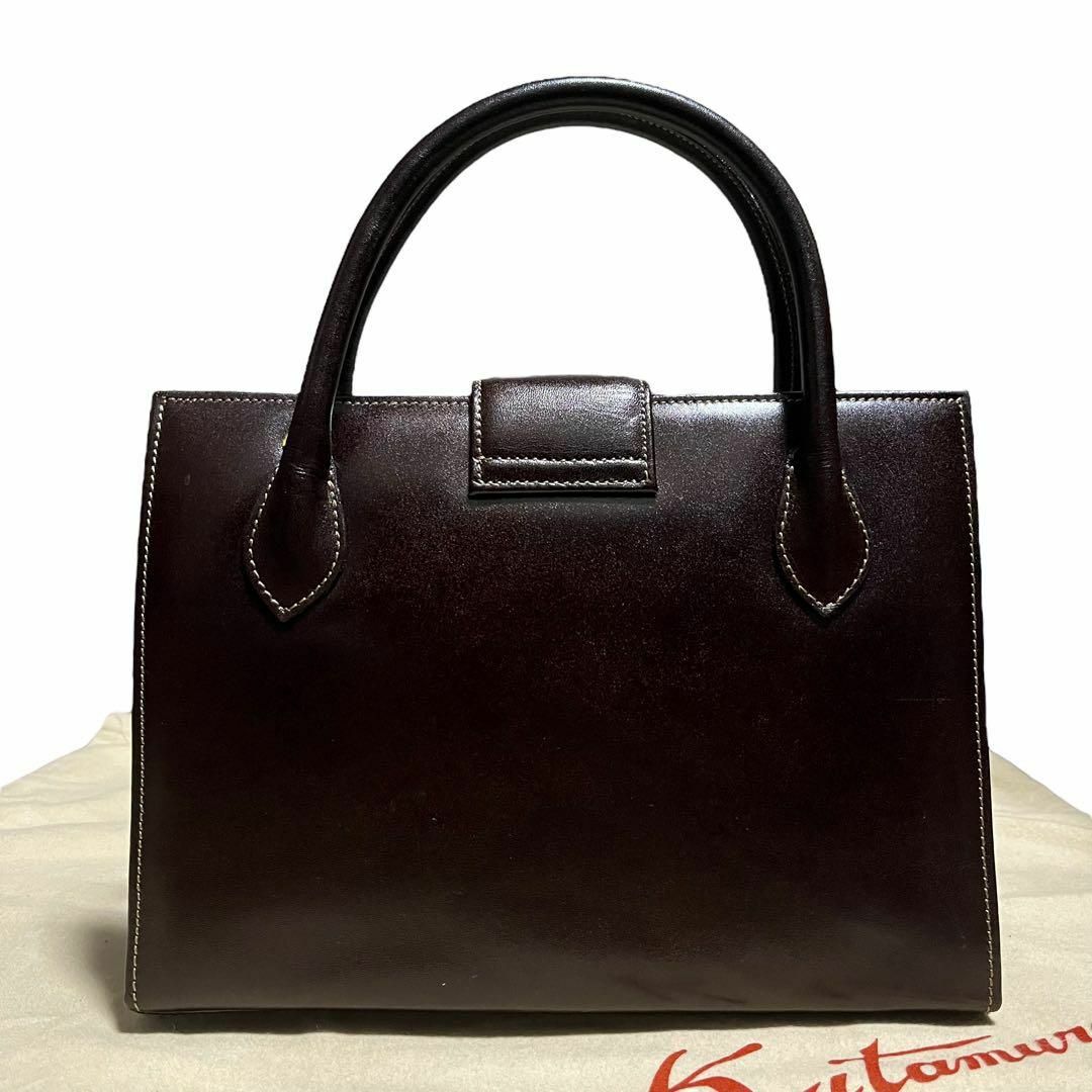 美品✨】キタムラ ショルダーバッグ 2way 内総柄 冠婚葬祭 レザー 茶-