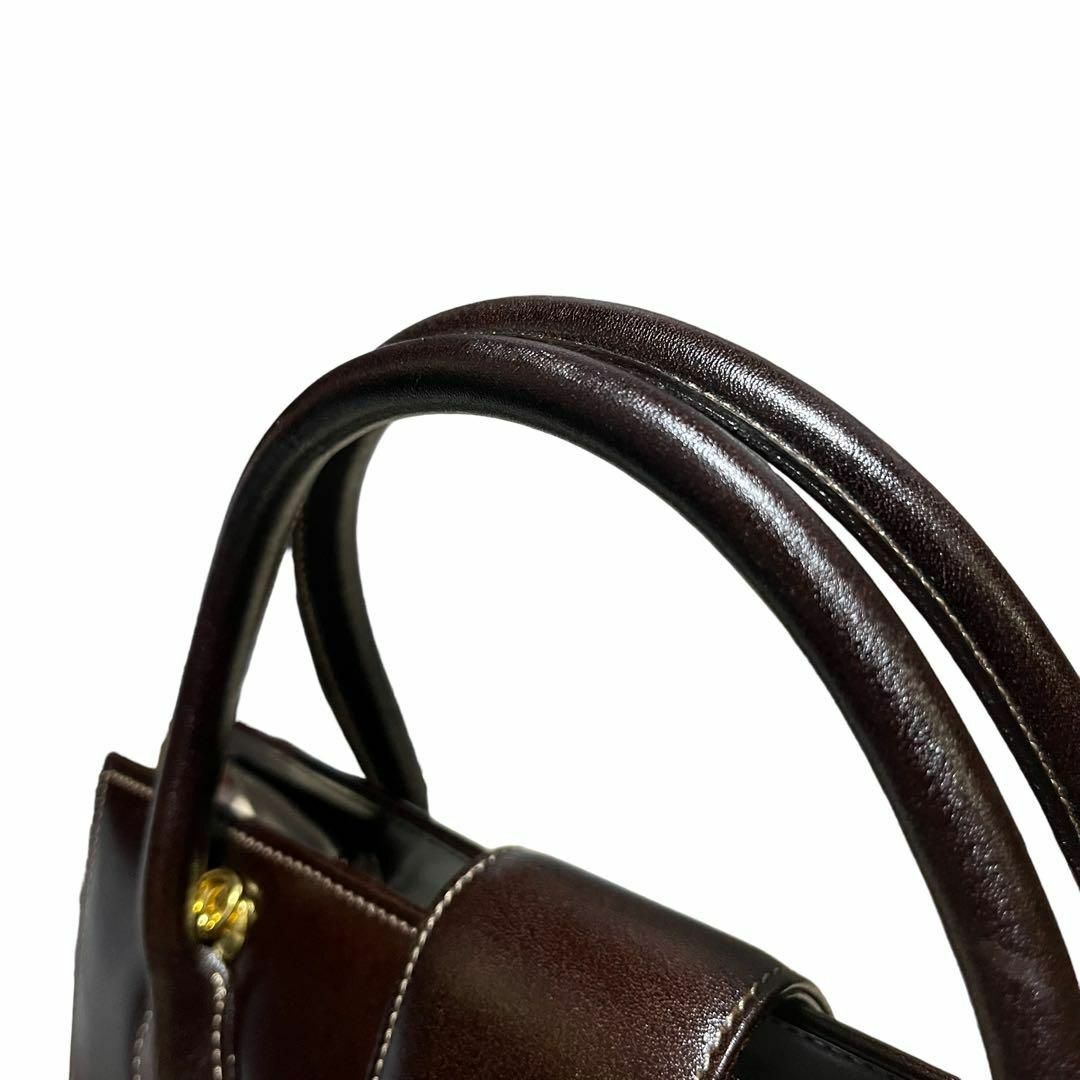 【美品✨】キタムラ ショルダーバッグ 2way 内総柄 冠婚葬祭 レザー 茶