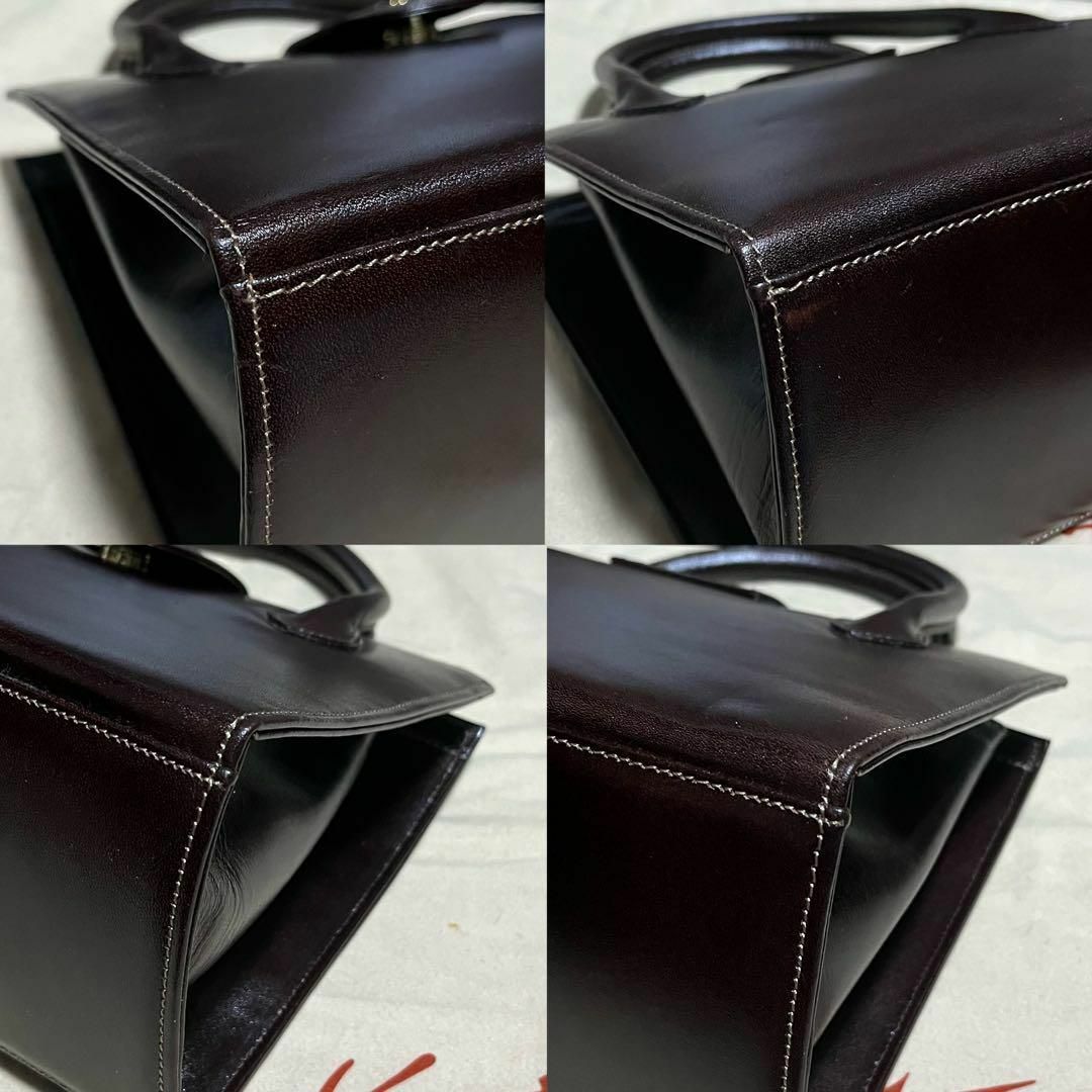 【美品✨】キタムラ ショルダーバッグ 2way 内総柄 冠婚葬祭 レザー 茶