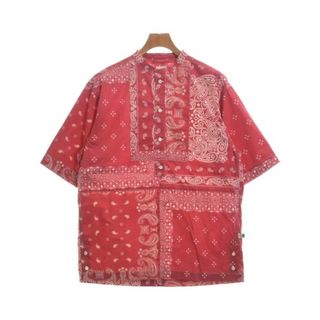 エレファントブランド(ELEPHANT BRAND)のELEPHANT BRAND カジュアルシャツ L 赤x白(ペイズリー) 【古着】【中古】(シャツ)