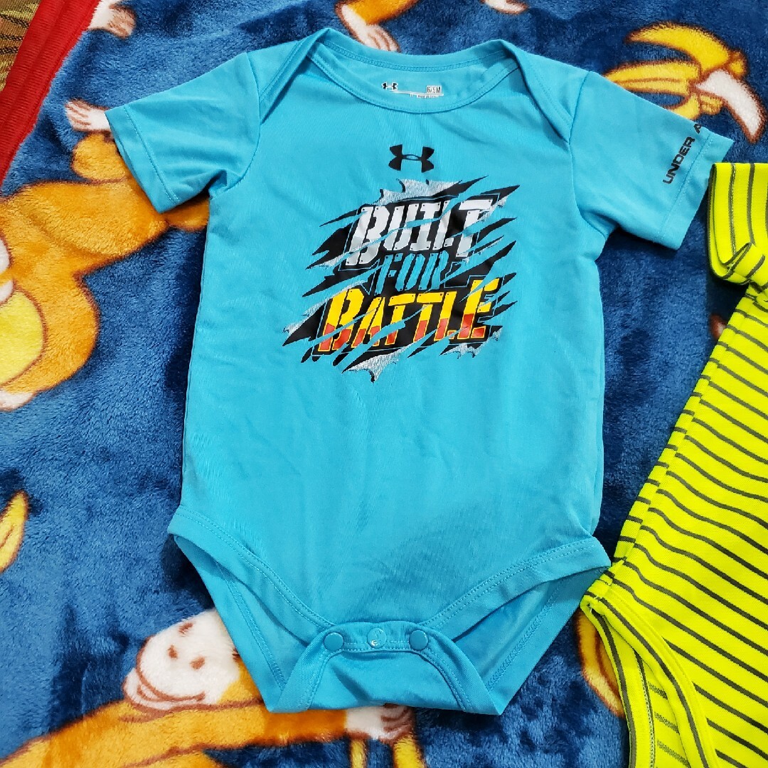 UNDER ARMOUR(アンダーアーマー)のアンダーアーマー　ロンパース　２枚セット　半袖　70cm キッズ/ベビー/マタニティのベビー服(~85cm)(ロンパース)の商品写真