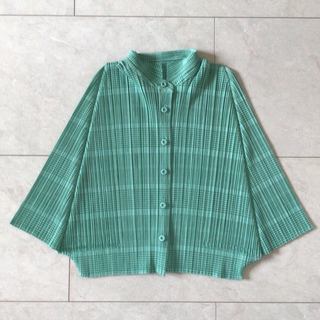 プリーツプリーツ　PLEATS PLEATS　セットアップ　ワンピース　緑