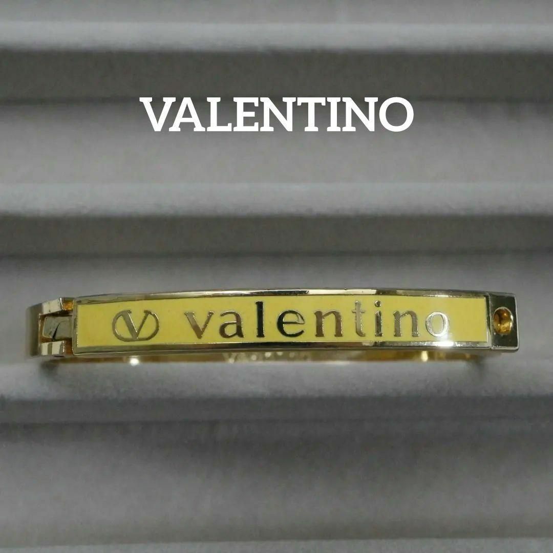 VALENTINO(ヴァレンティノ)の【匿名配送】ヴァレンティノ バングル ゴールド ロゴ 黄色 2 レディースのアクセサリー(ブレスレット/バングル)の商品写真