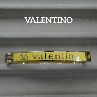 ヴァレンティノ(VALENTINO)の【匿名配送】ヴァレンティノ バングル ゴールド ロゴ 黄色 2(ブレスレット/バングル)