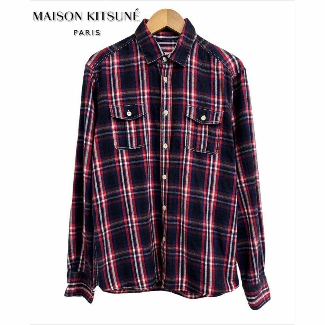MAISON KITSUNE チェックネルシャツ S メゾンキツネ H0911