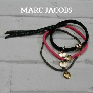 マークジェイコブス(MARC JACOBS)の【匿名配送】マーク ジェイコブス ブレスレット 3つセット ゴム ロゴ(ブレスレット/バングル)