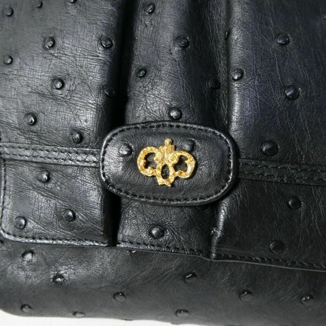ほぼ美品 Loro Bolsetta オーストリッチ レザー ショルダーバッグ