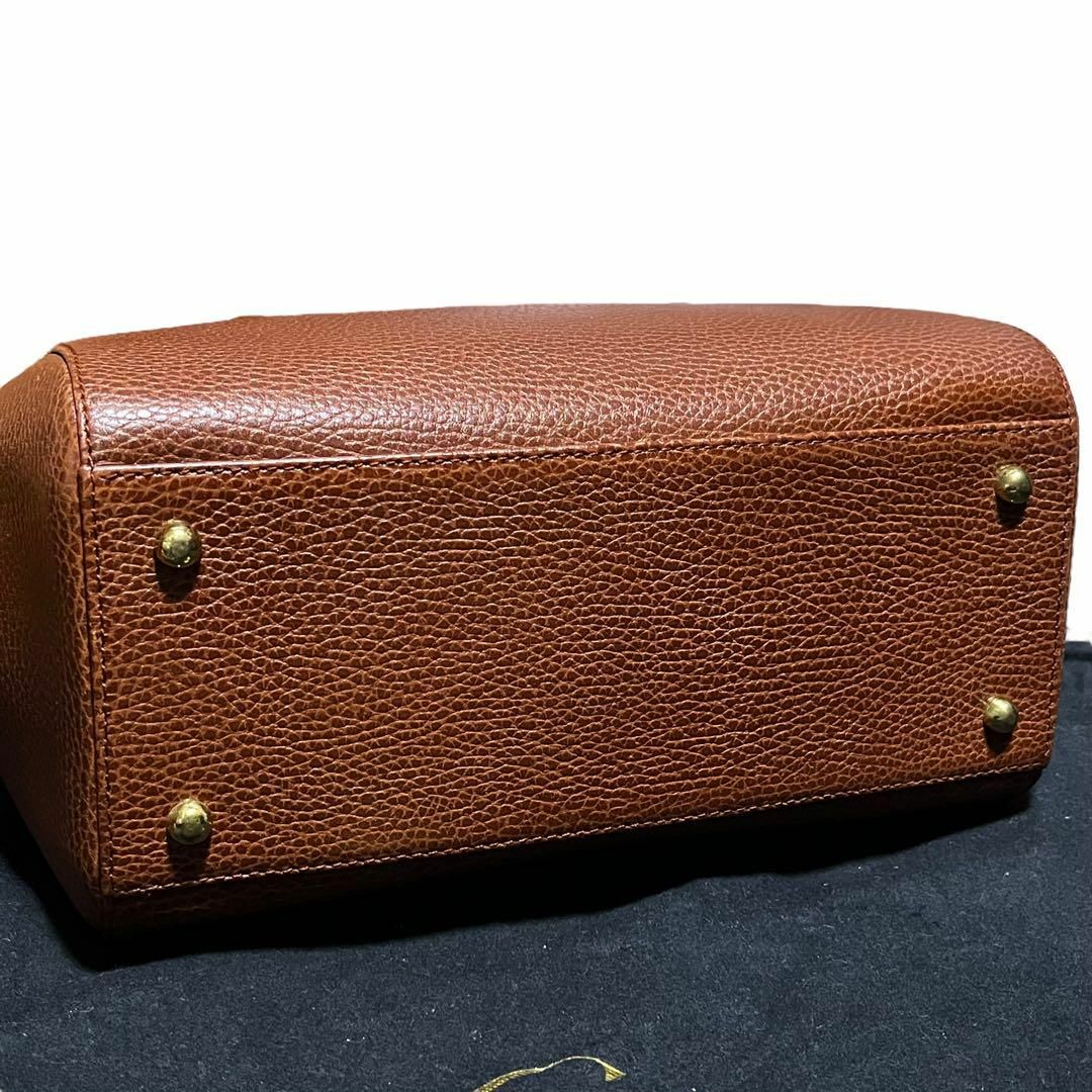 【美品✨】カルティエ マストライン ハンドバッグ ミニボストン シボ レザー